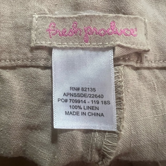 Fresh Produce Womans Wide Leg Linen Pants - Picture 3 of 6